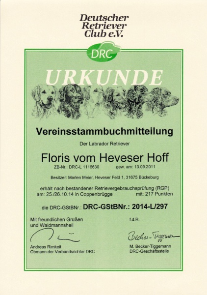 Floris vom Heveser Hoff (RGP)